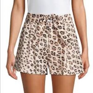 Joie Leopard linen shorts